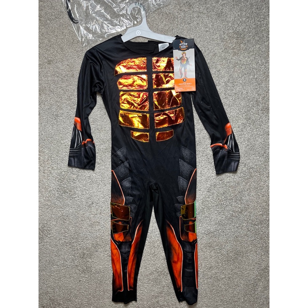Hyde and EEK! Boutique Beetle Bug Kids Halloween Costume Set Black Orange Small